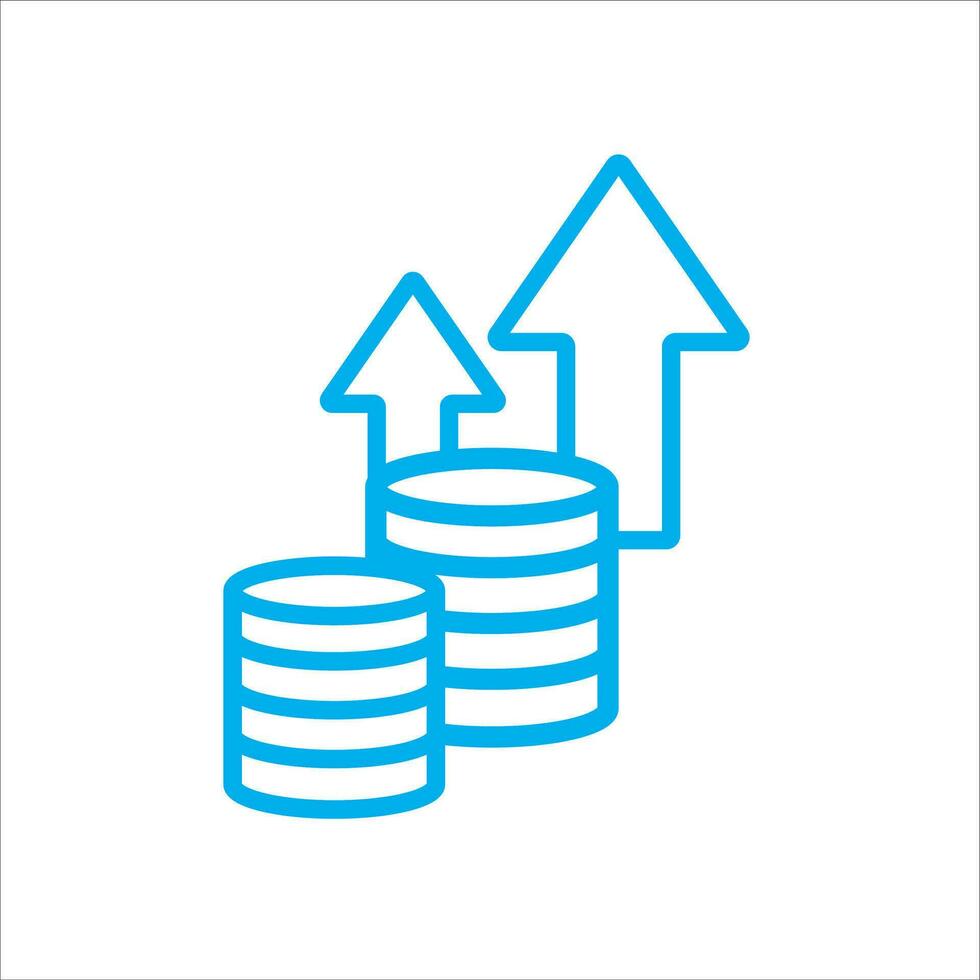 tillväxt finansiera ikon vektor illustration symbol