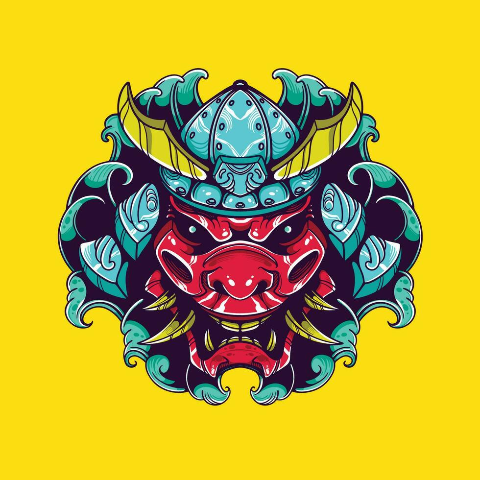 Samurai Ronin Kunstwerk Illustration vektor