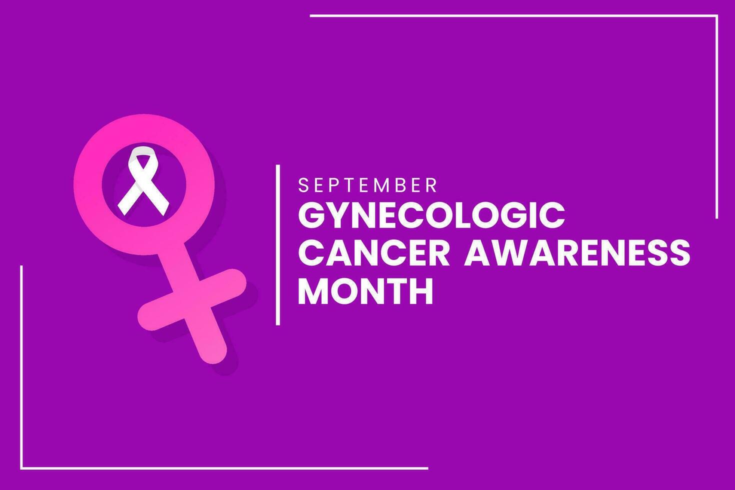 vektor illustration design begrepp av gynecologic cancer medvetenhet månad observerats på varje september.