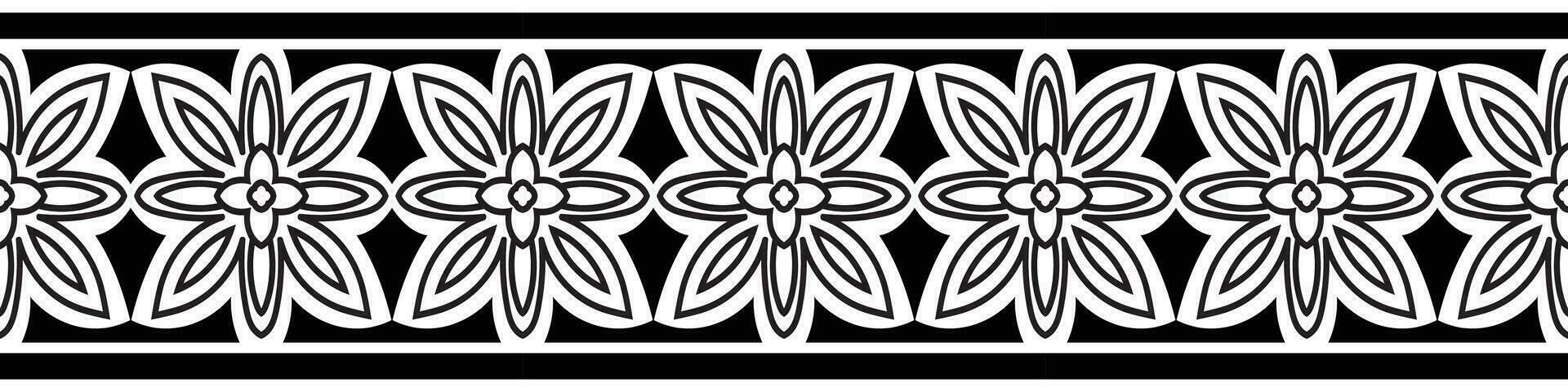 Västra mönster gräns dekorativ symmetrisk bricka mönster med årgång byzantine stil element. vektor