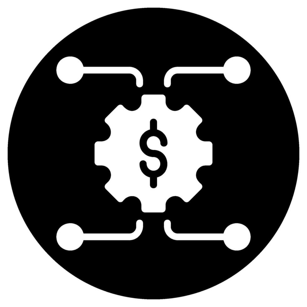 Fintech Glyphe Symbol vektor