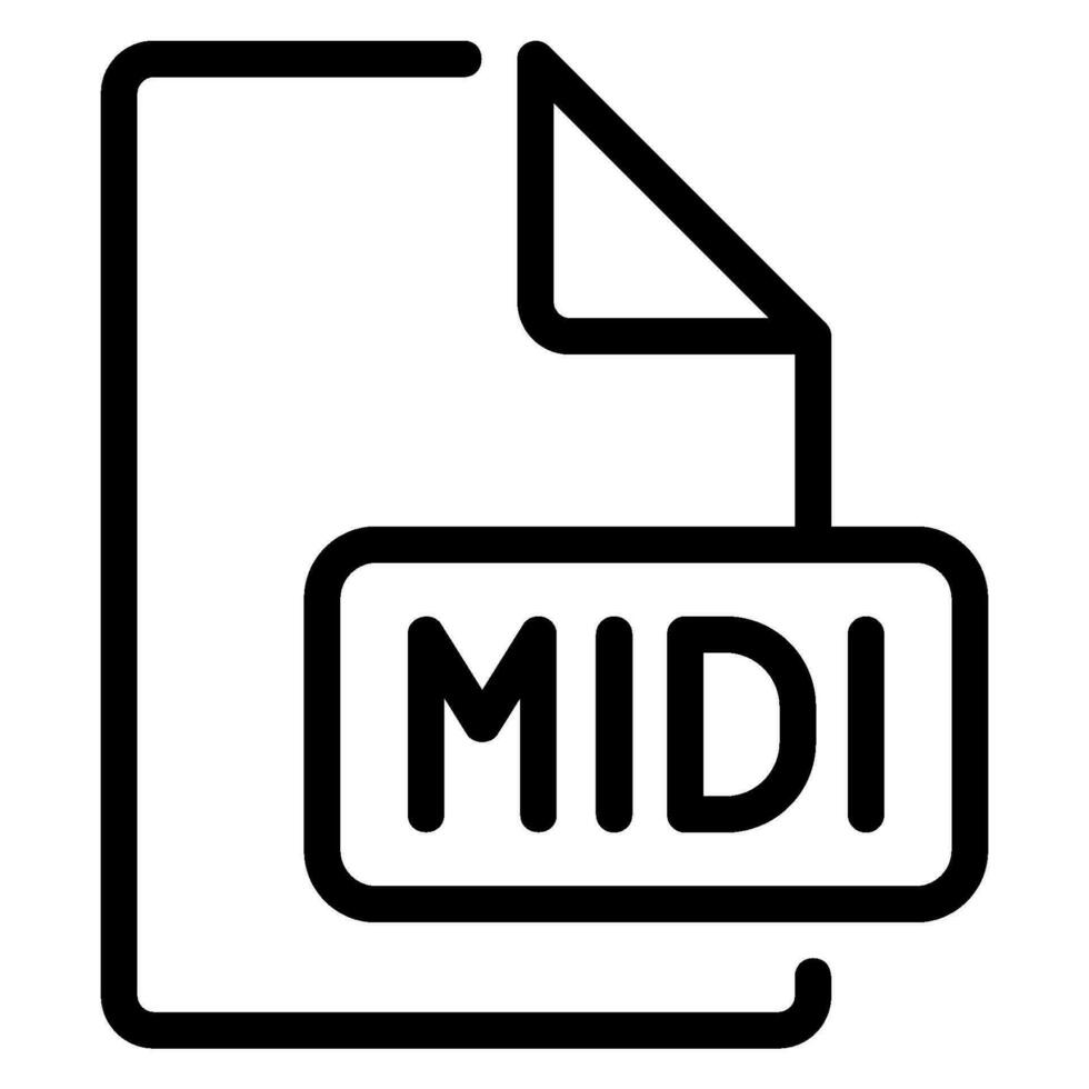 Midi- Linie Symbol vektor