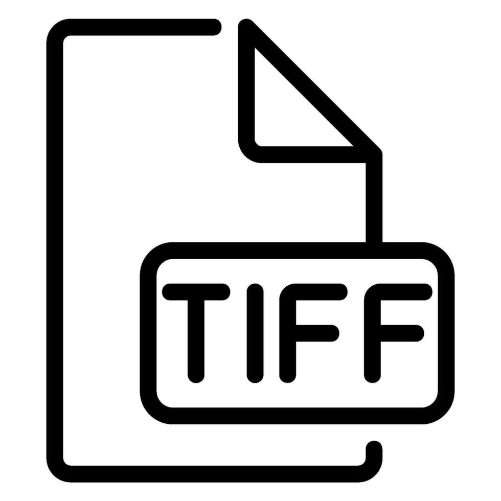tIFF linje ikon vektor