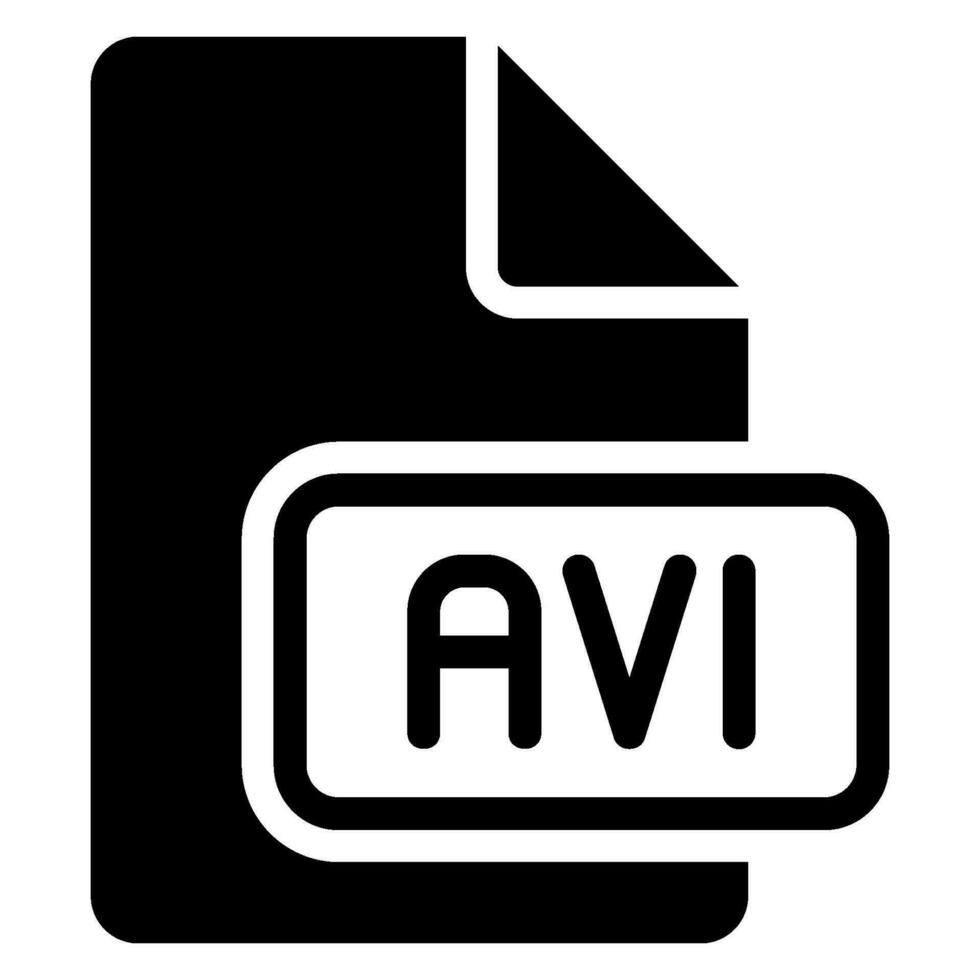 avi-Glyphen-Symbol vektor