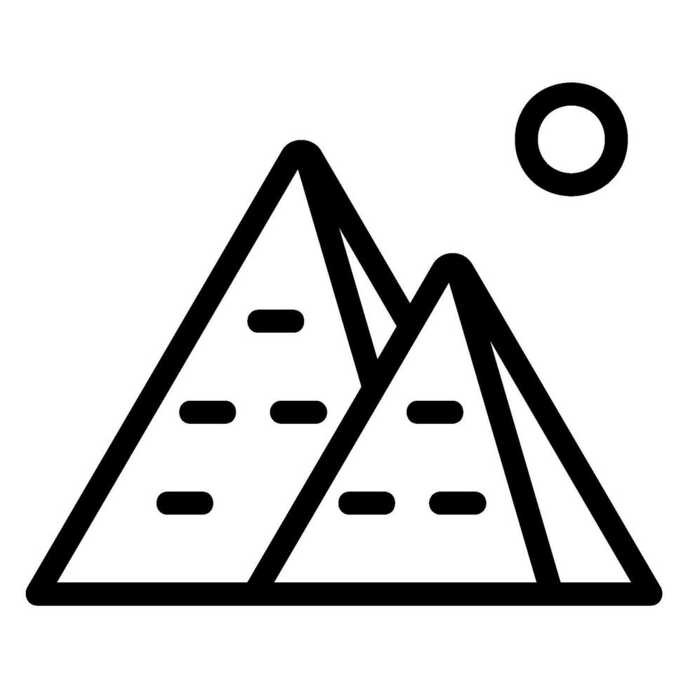 Symbol für die Pyramidenlinie vektor