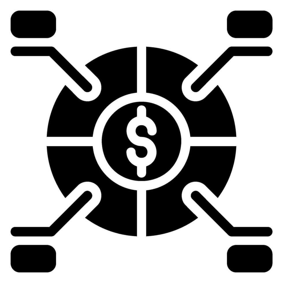 Kreisdiagramm-Glyphensymbol vektor