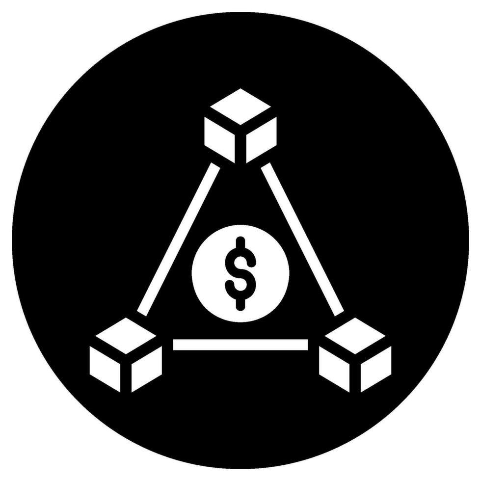 Blockchain-Glyphensymbol vektor