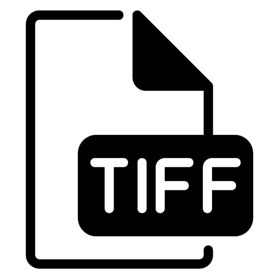tIFF glyf ikon vektor