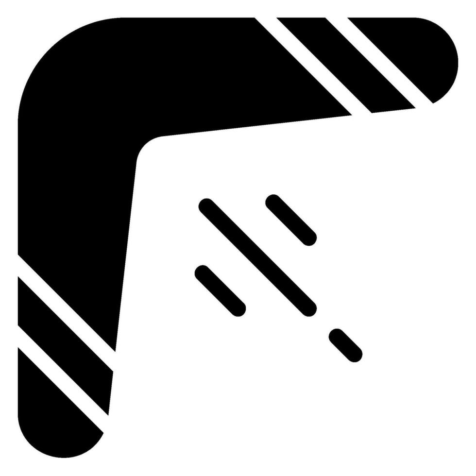 Bumerang-Glyphe-Symbol vektor