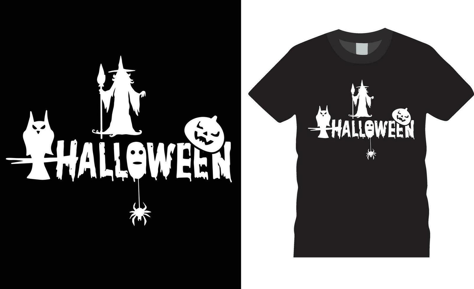 halloween t-shirt design. Lycklig halloween typografi t-shirt design vektor mall.halloween