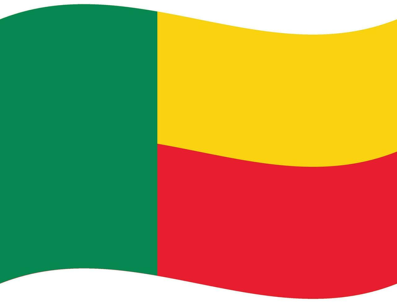 benin flagga Vinka. benin flagga. flagga av benin vektor