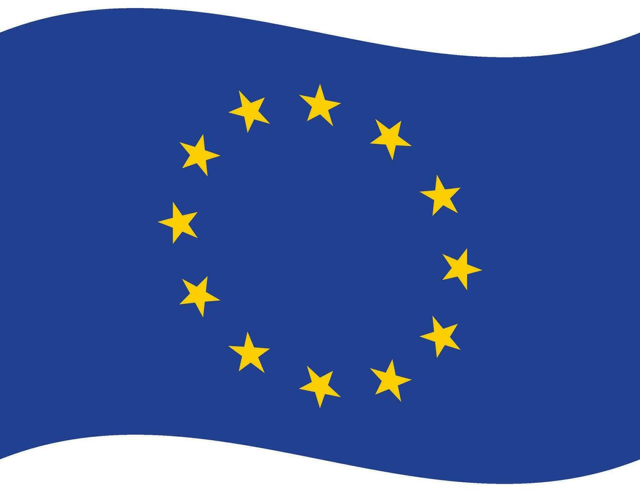 Flagge von Europa. europäisch Union. EU Flagge. europäisch Flagge Welle vektor