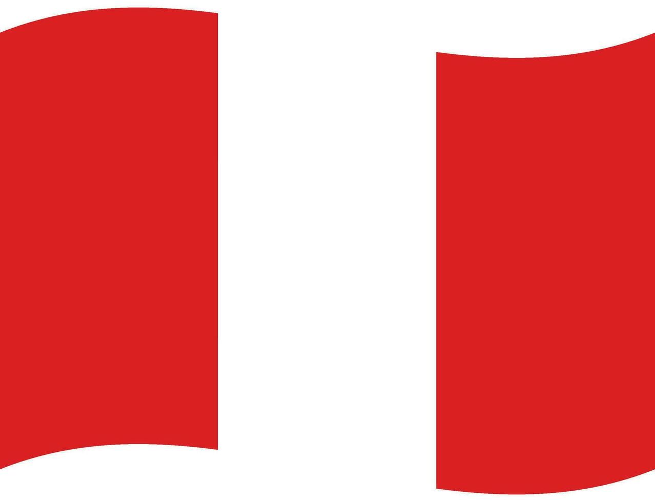 Flagge von Peru. Peru Flagge. Peru Flagge Welle vektor