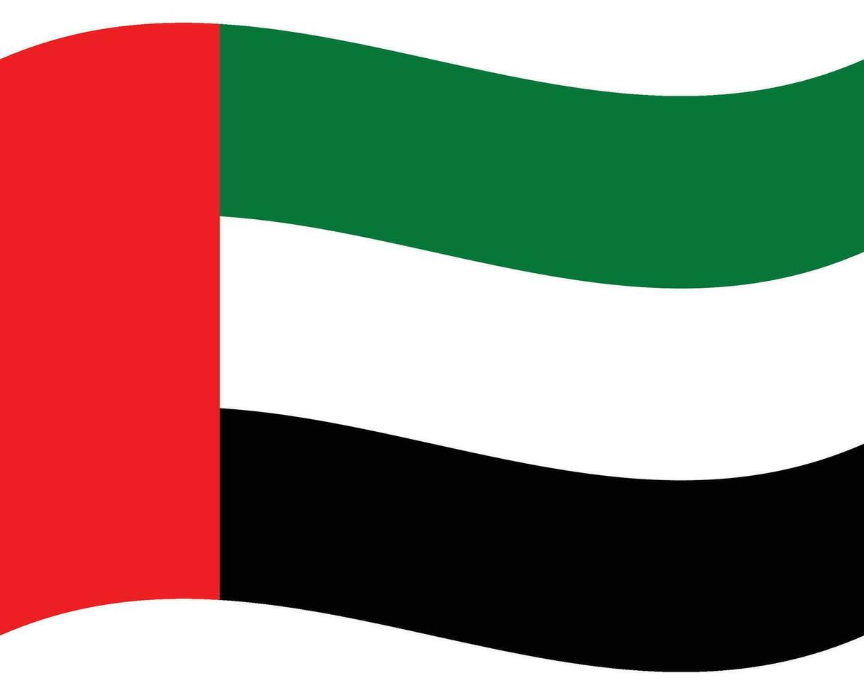 flagga av arab emiraten. förenad arab emirates flagga. arab emirates flagga Vinka. vektor