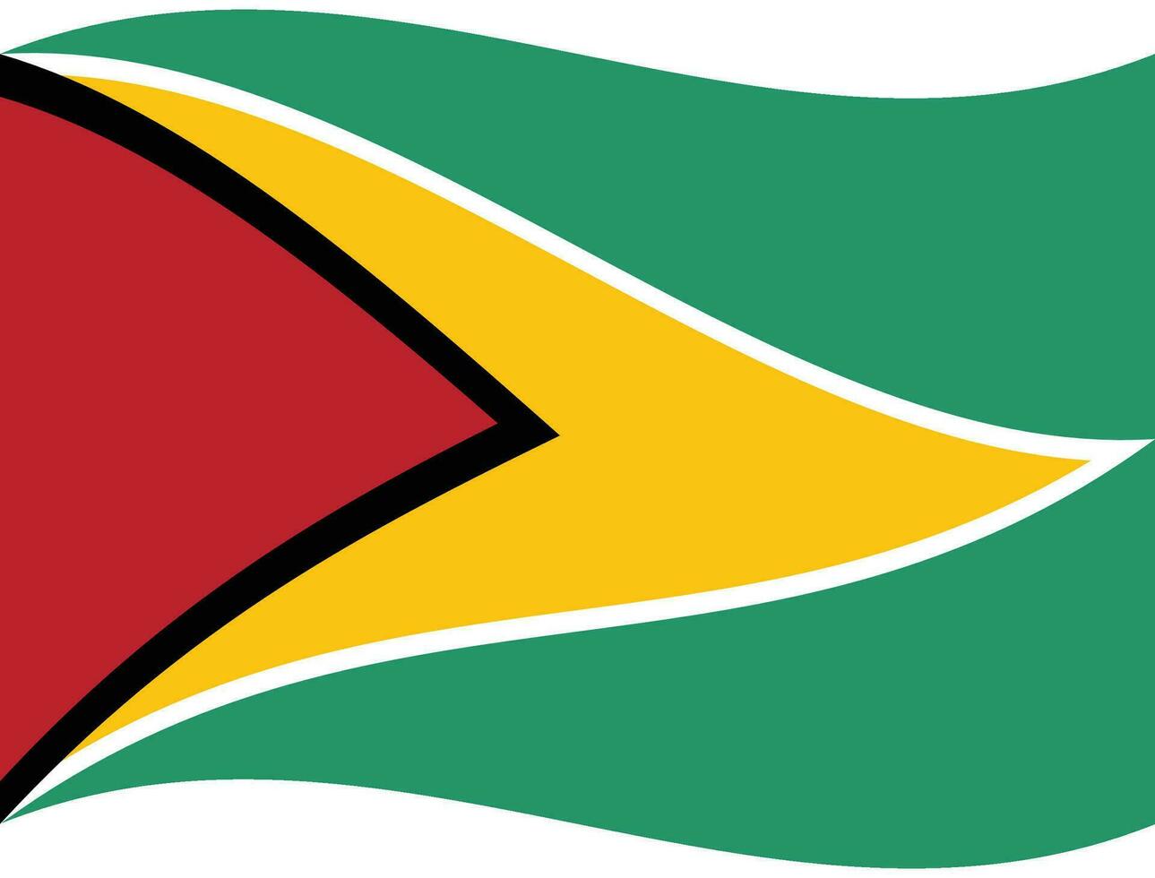 guyana flagga Vinka. guyana flagga. flagga av guyana vektor