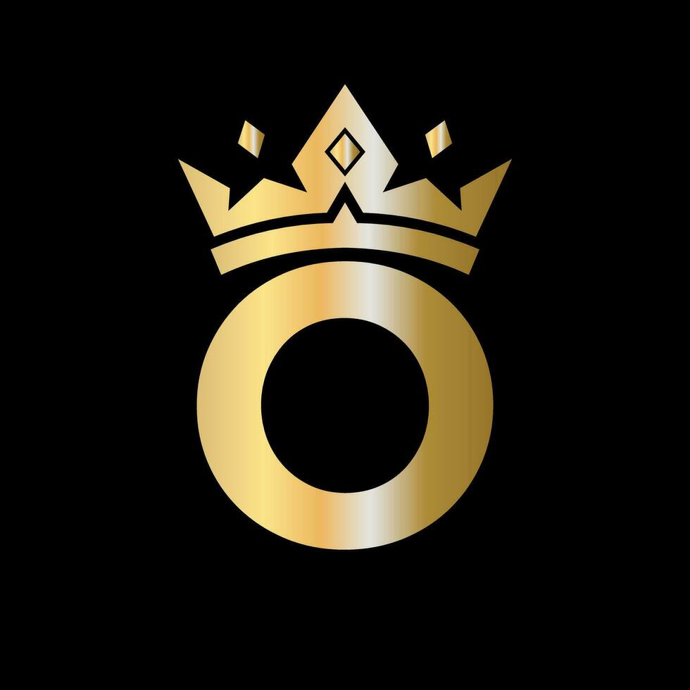 Krone Logo auf Brief Ö Vektor Vorlage zum Schönheit, Mode, elegant, Luxus Zeichen