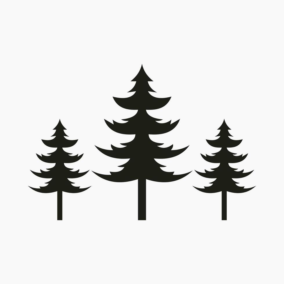 gran ikon. jul träd ikon design. vektor
