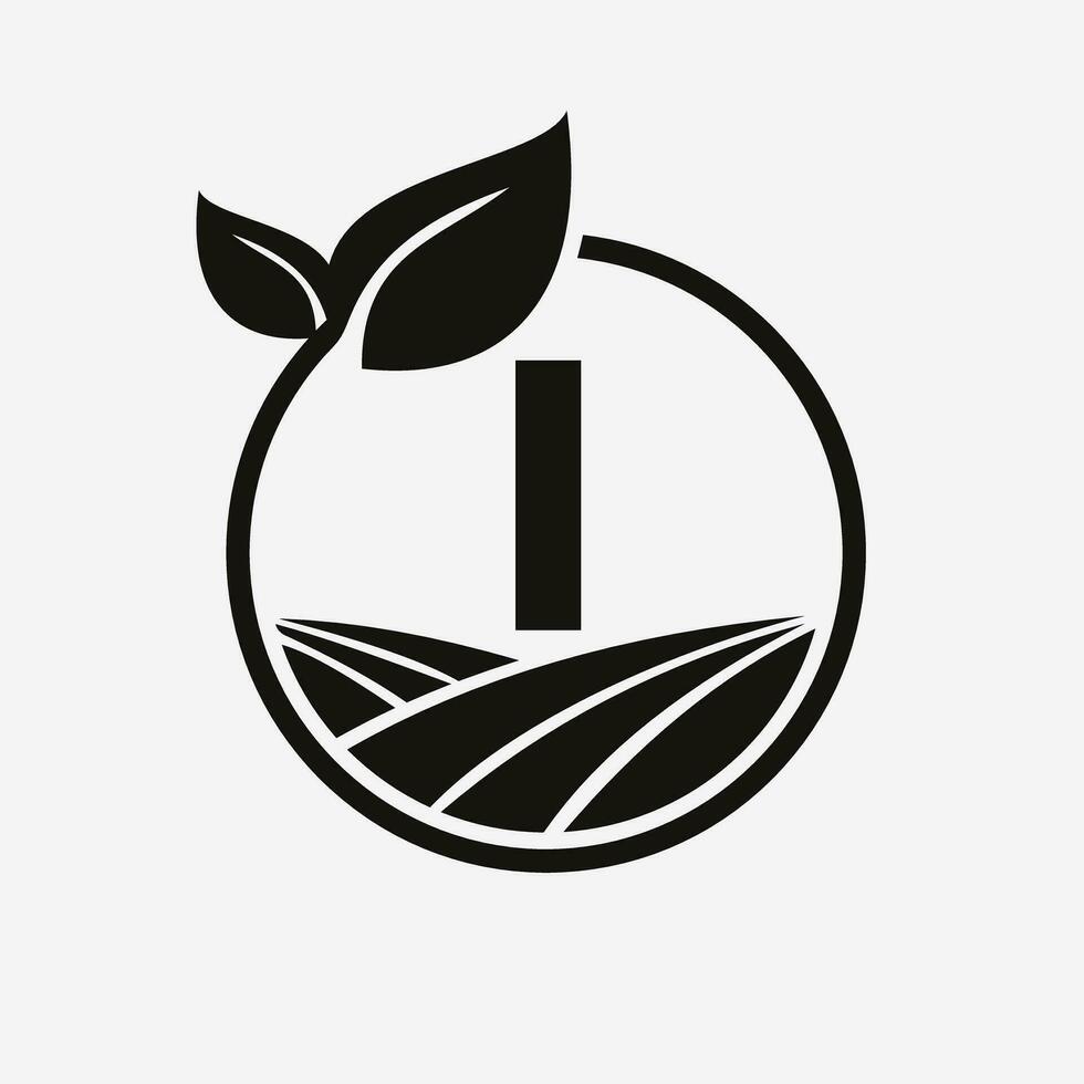 brev jag lantbruk logotyp. jordbruk logotyp symbol mall vektor
