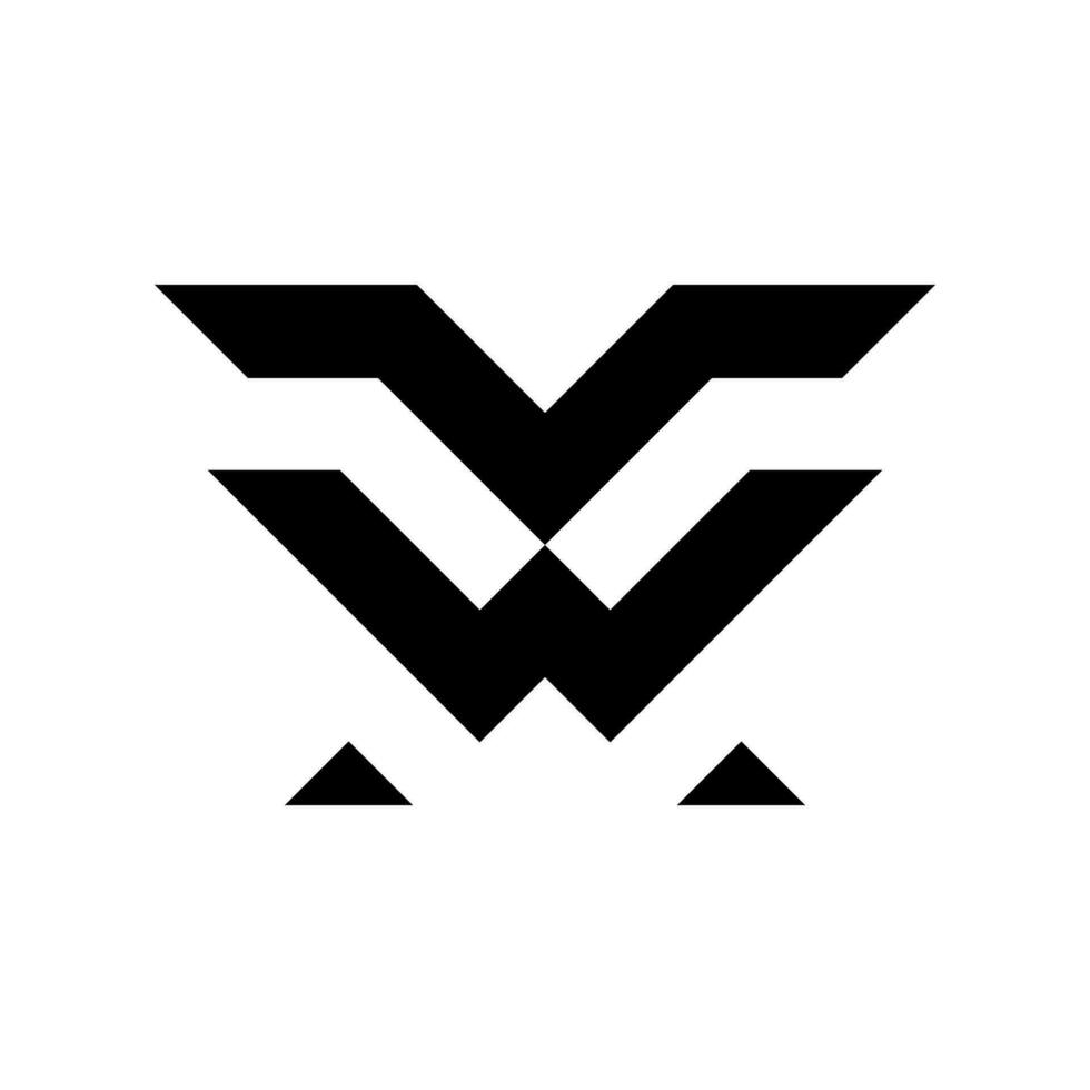 m und w Brief Logo Design vektor