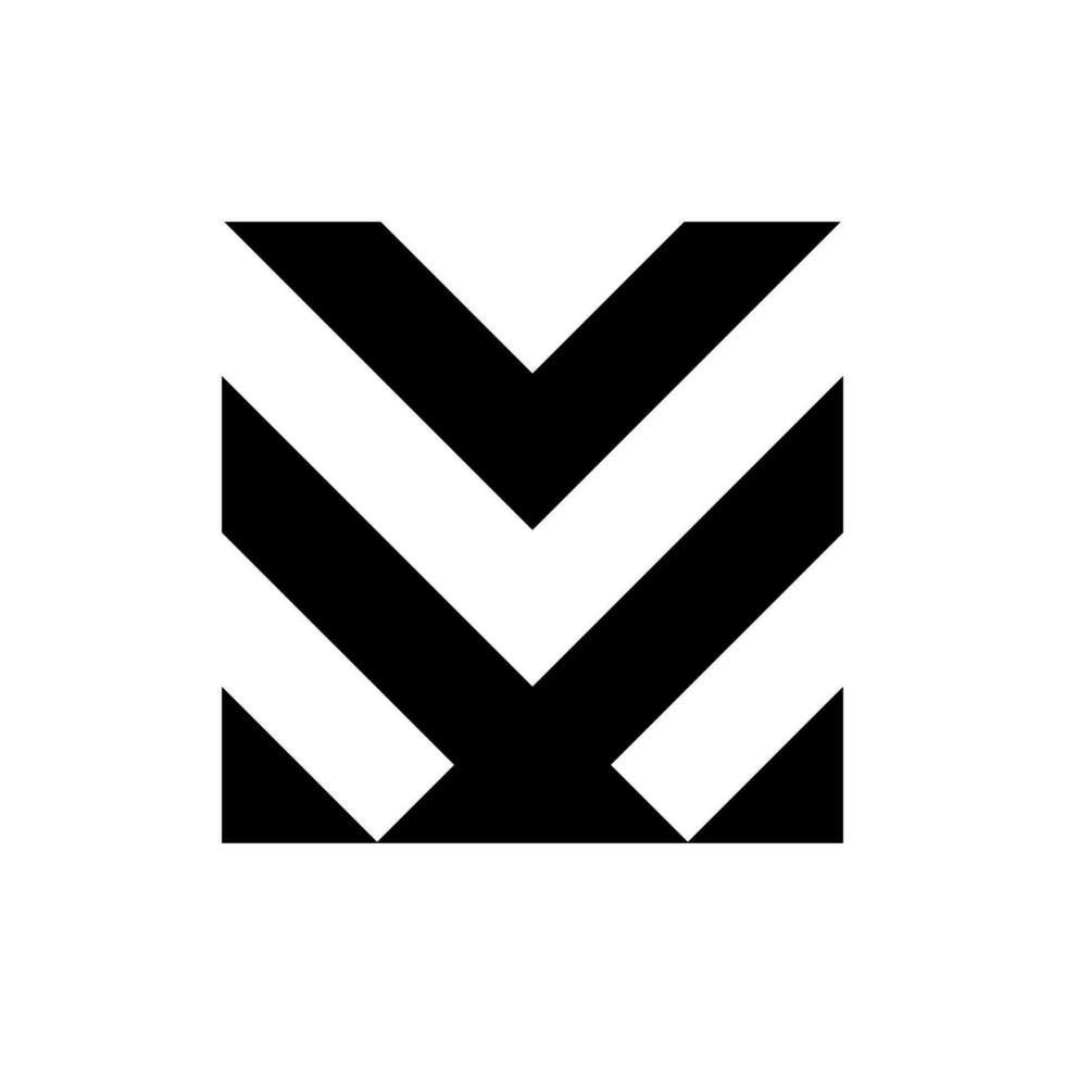 m Brief Logo Design zum Unternehmen vektor