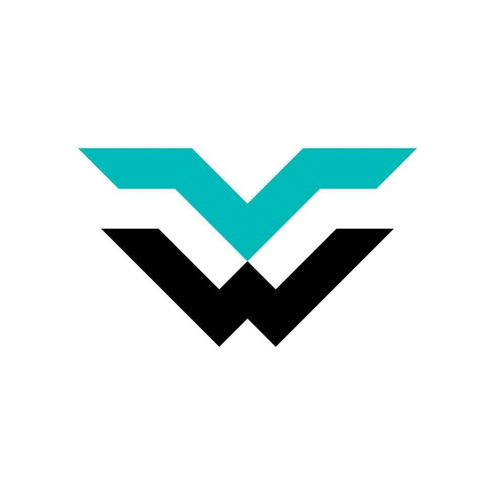 m und w Brief Logo Design vektor