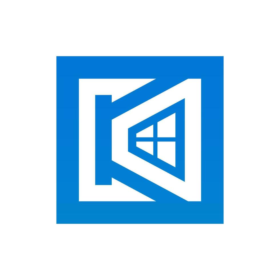 Zuhause k Brief Logo Design zum Unternehmen vektor