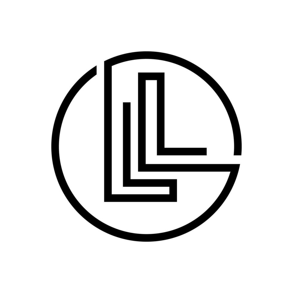 l brev logotyp design för företag vektor