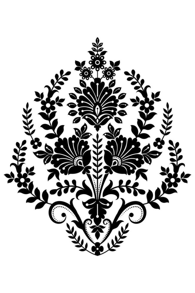 orientalisch Muster mit Damast, Arabeske und Blumen- Elemente. abstrakt Hintergrund vektor