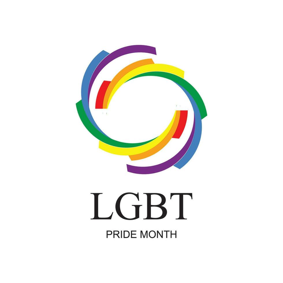 HBTQ stolthet månad, berömd årligen. HBTQ mänsklig rättigheter och tolerans illustration vektor