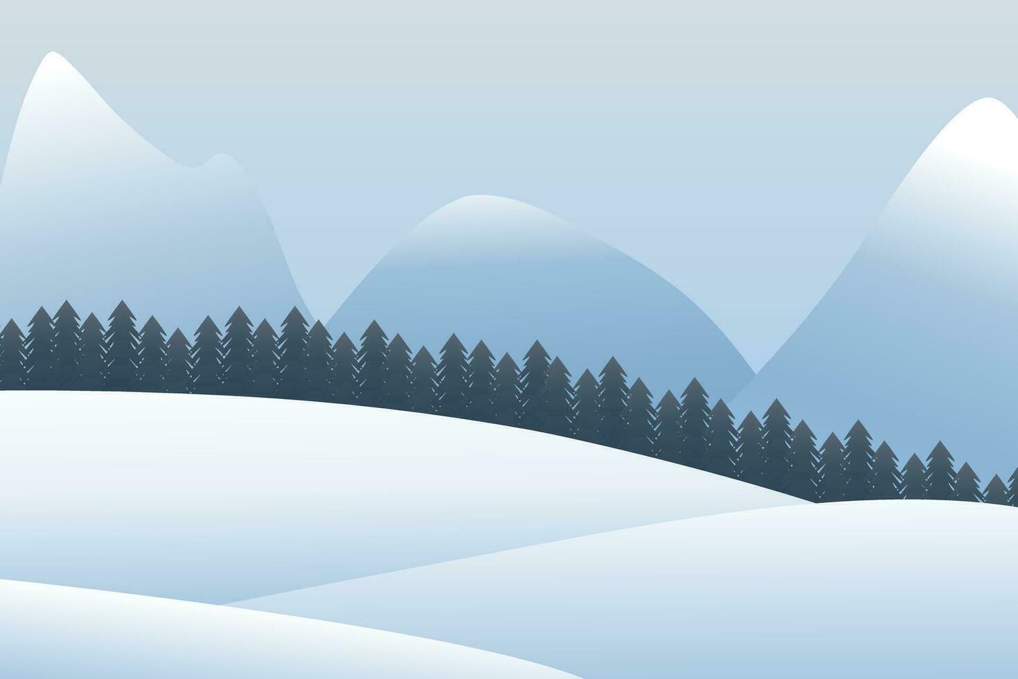 Schnee Landschaft Hintergrund Winter. Weihnachten Hintergrund Vektor Illustration. Kopieren Raum.