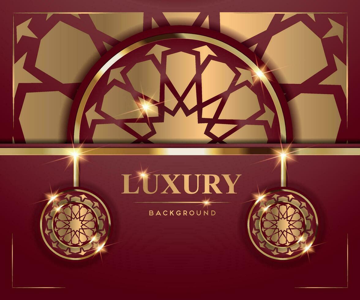 Luxus golden dekorativ Hintergrund, Hochzeit Einladung Karte, Design Vorlage vektor