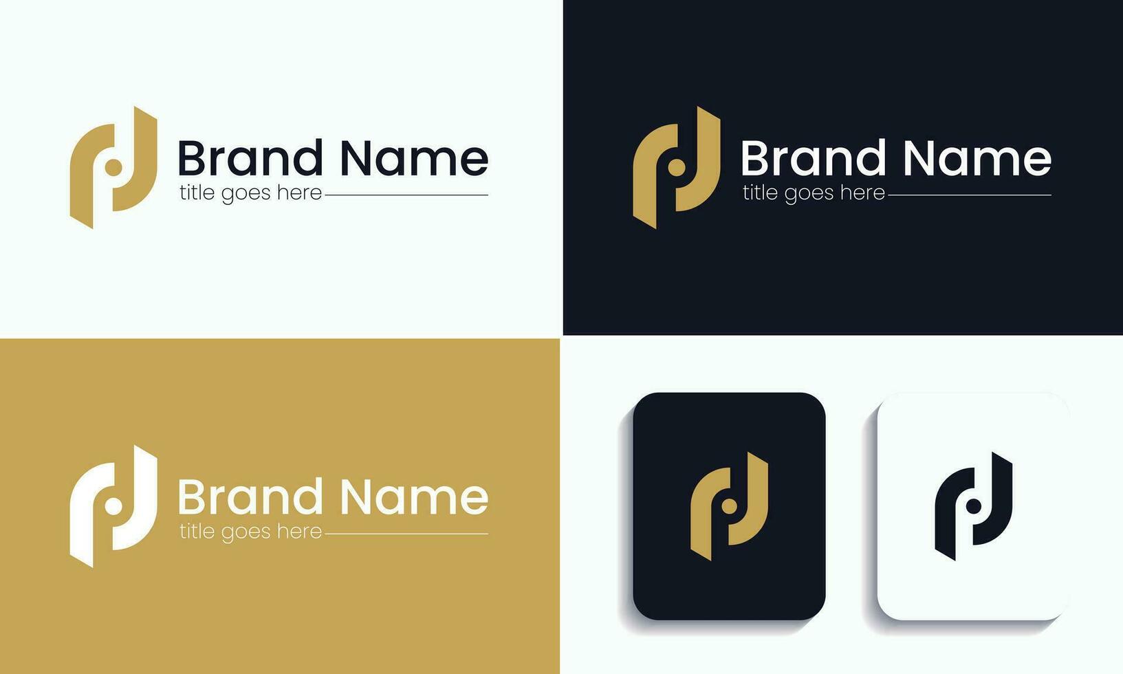 Brief Logo Design und p Brief Alphabet modern und kreativ vektor