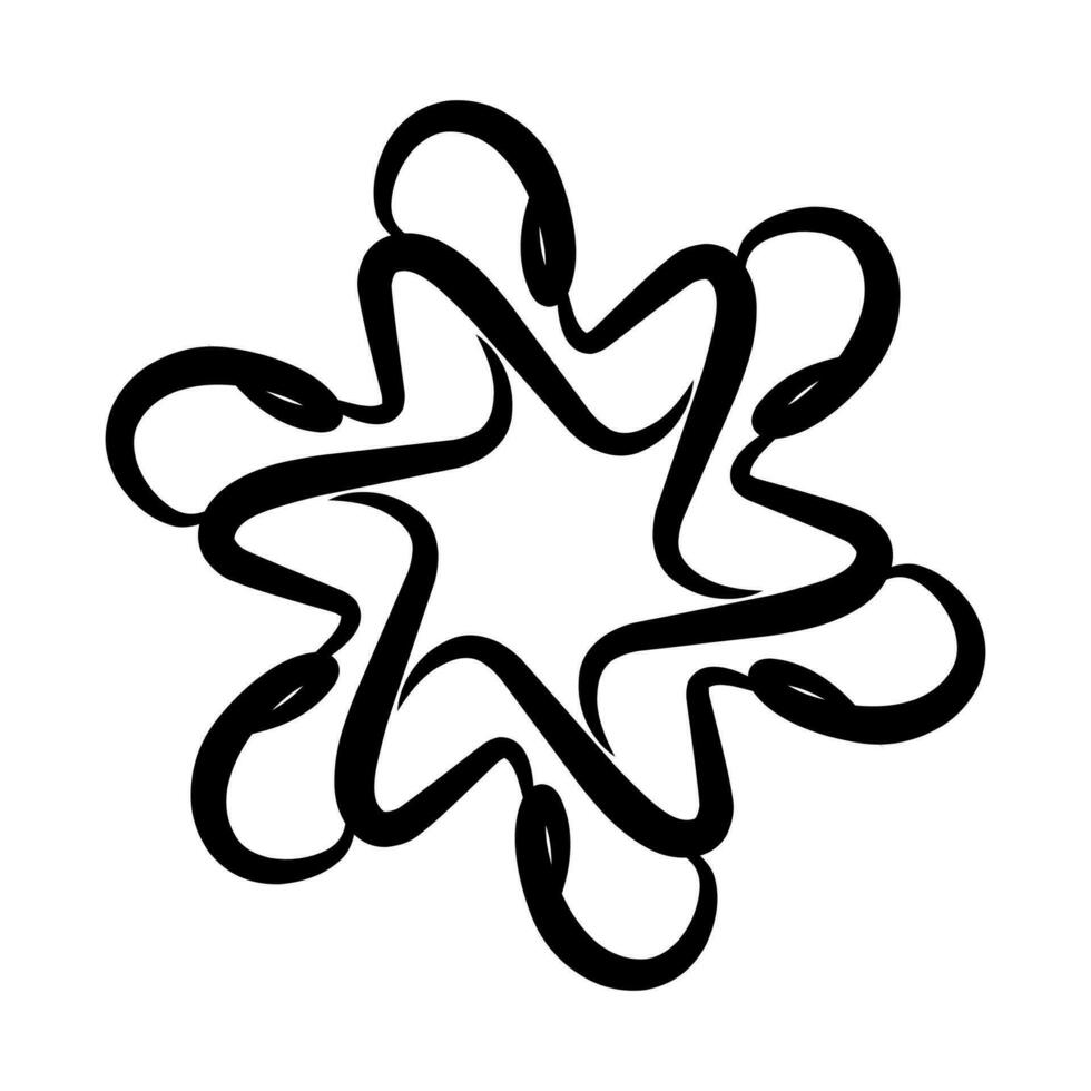 schwarz Zier Blume Logo Design, geeignet zum Benutzer wie Ihre Geschäft Symbol im das Feld von Schönheit oder Dekoration vektor