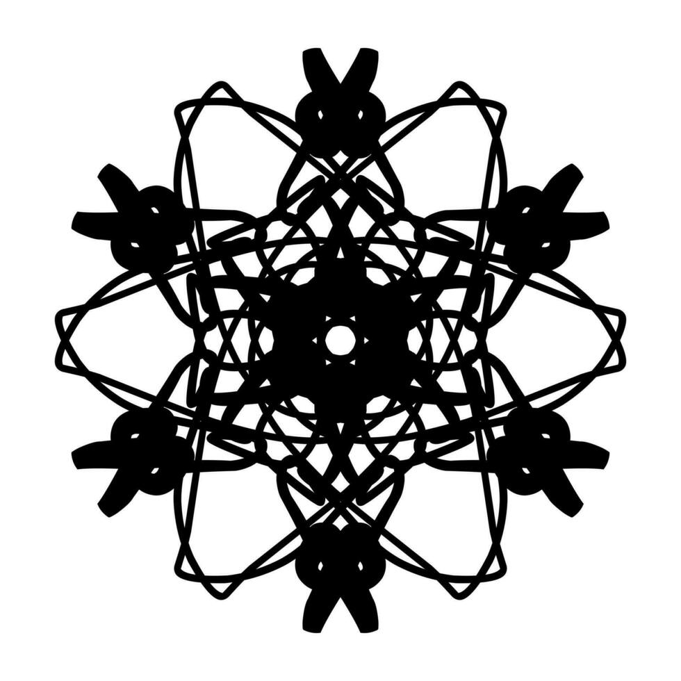 schwarz Zier Blume Logo Design, geeignet zum Benutzer wie Ihre Geschäft Symbol im das Feld von Schönheit oder Dekoration vektor