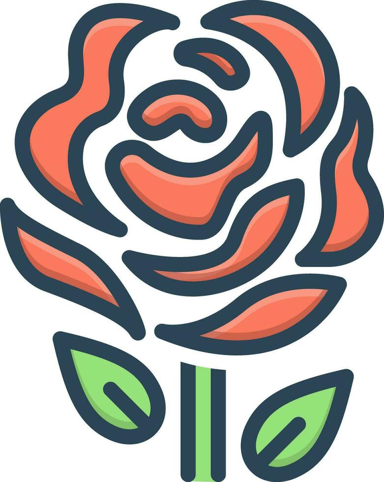 Farbe Symbol zum Rose vektor