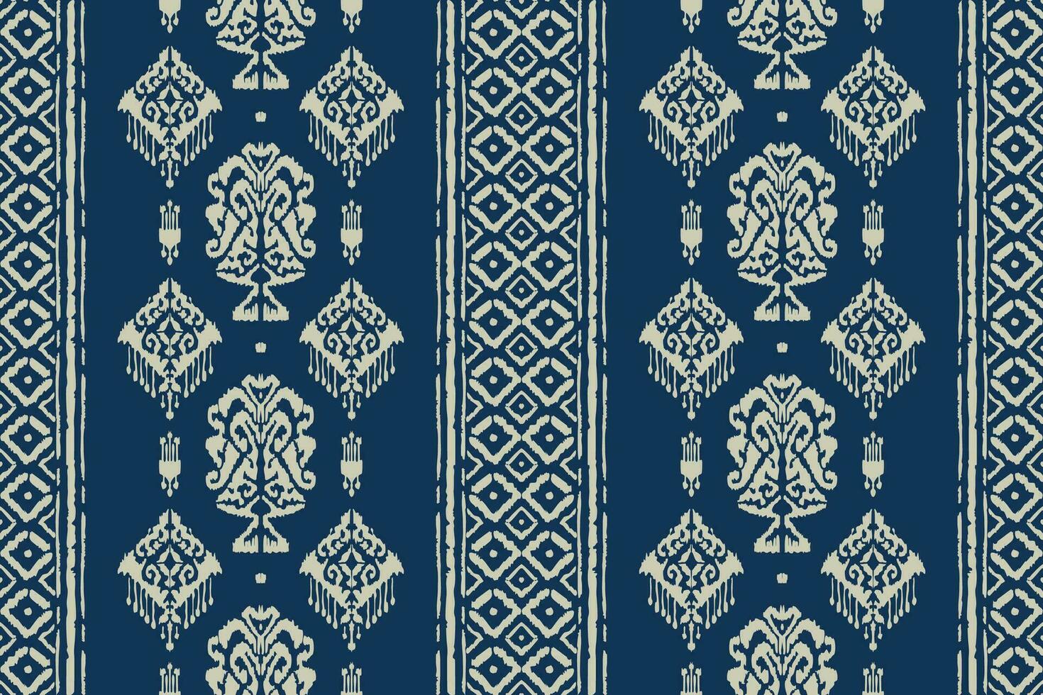 ikat stam- indisk sömlös mönster. etnisk aztec tyg matta mandala prydnad inföding boho sparre textil.geometrisk afrikansk amerikan orientalisk traditionell vektor illustrationer. broderi stil.