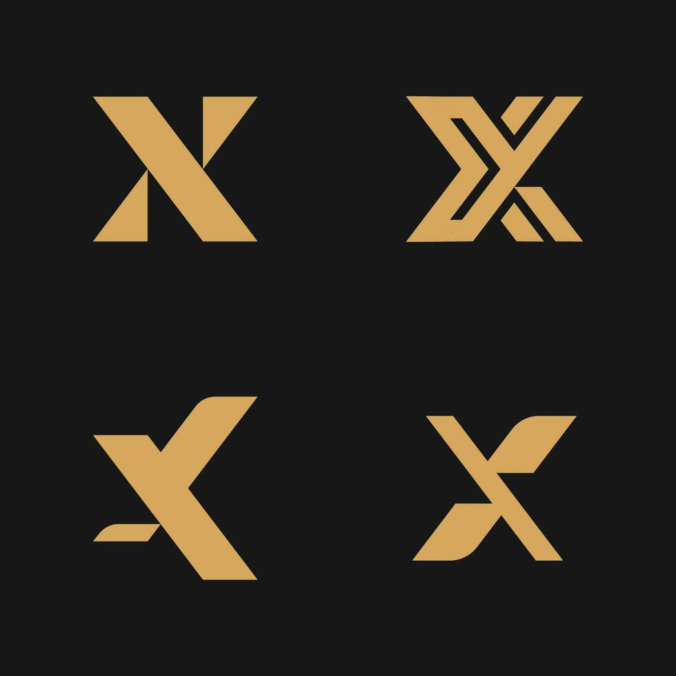 x-Logo-Design und Vorlage. vektor