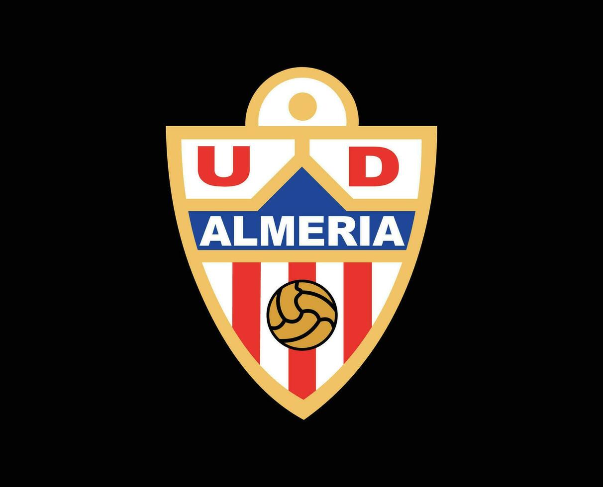 Almeria Verein Symbol Logo la liga Spanien Fußball abstrakt Design Vektor Illustration mit schwarz Hintergrund