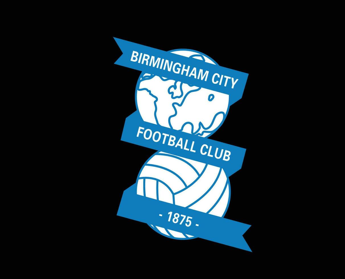 birmingham stad fc klubb logotyp symbol premiärminister liga fotboll abstrakt design vektor illustration med svart bakgrund