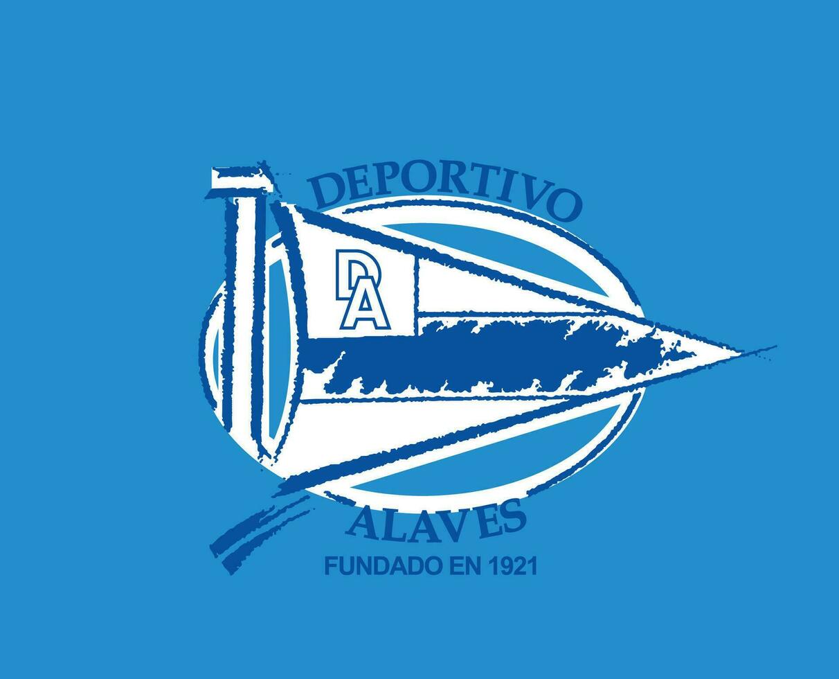 deportivo alaves Verein Logo Symbol la liga Spanien Fußball abstrakt Design Vektor Illustration mit Blau Hintergrund