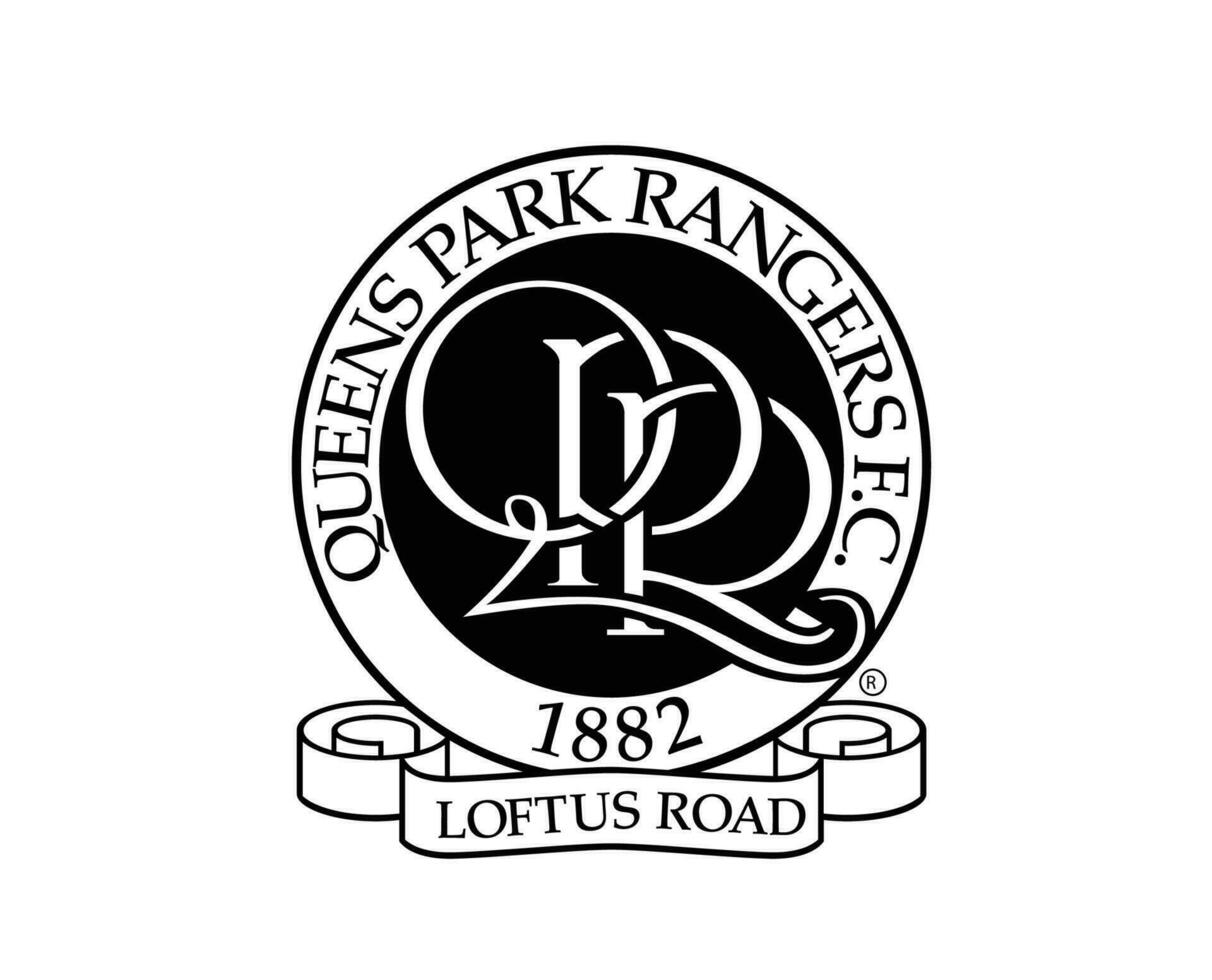 Königinnen Park Ranger Verein Symbol Logo schwarz Premier Liga Fußball abstrakt Design Vektor Illustration
