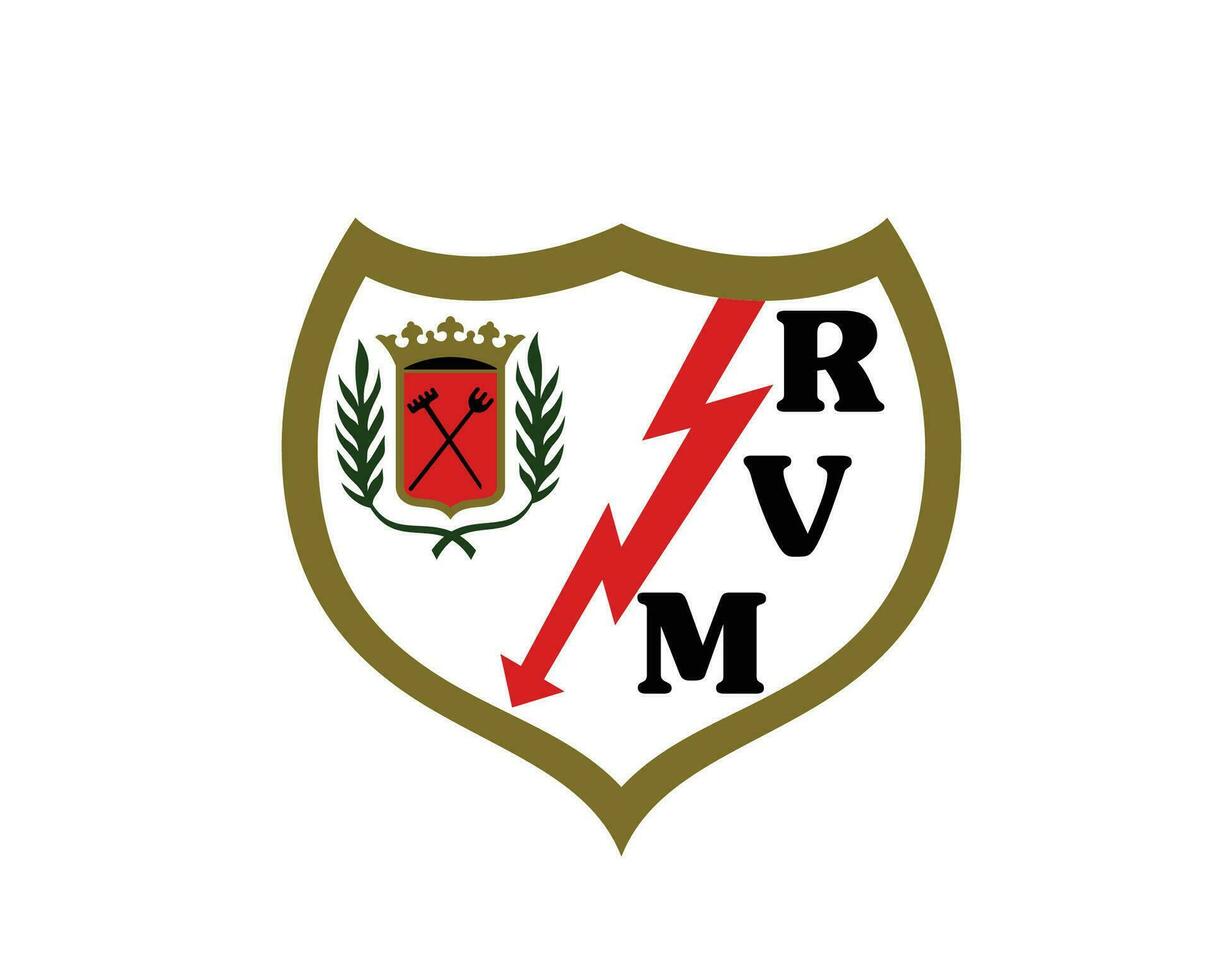 rayo vallecano klubb logotyp symbol la liga Spanien fotboll abstrakt design vektor illustration