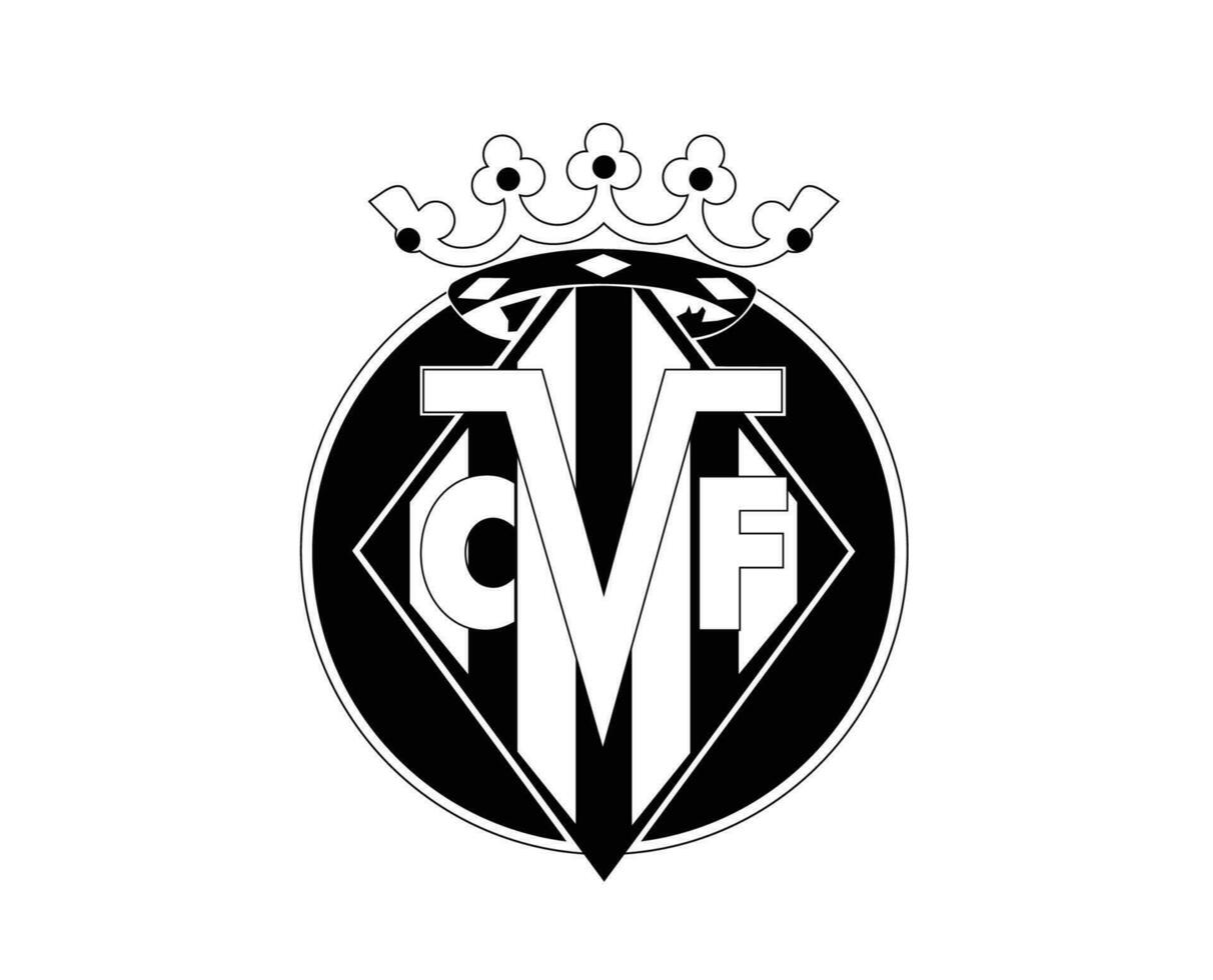 villarreal jfr klubb symbol logotyp svart la liga Spanien fotboll abstrakt design vektor illustration