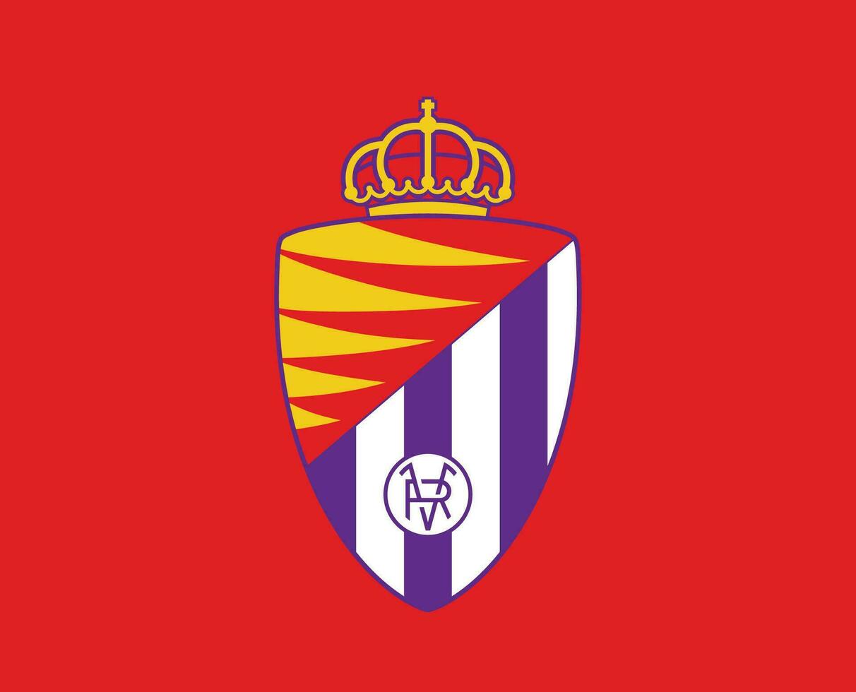 echt Valladolid Verein Symbol Logo la liga Spanien Fußball abstrakt Design Vektor Illustration mit rot Hintergrund