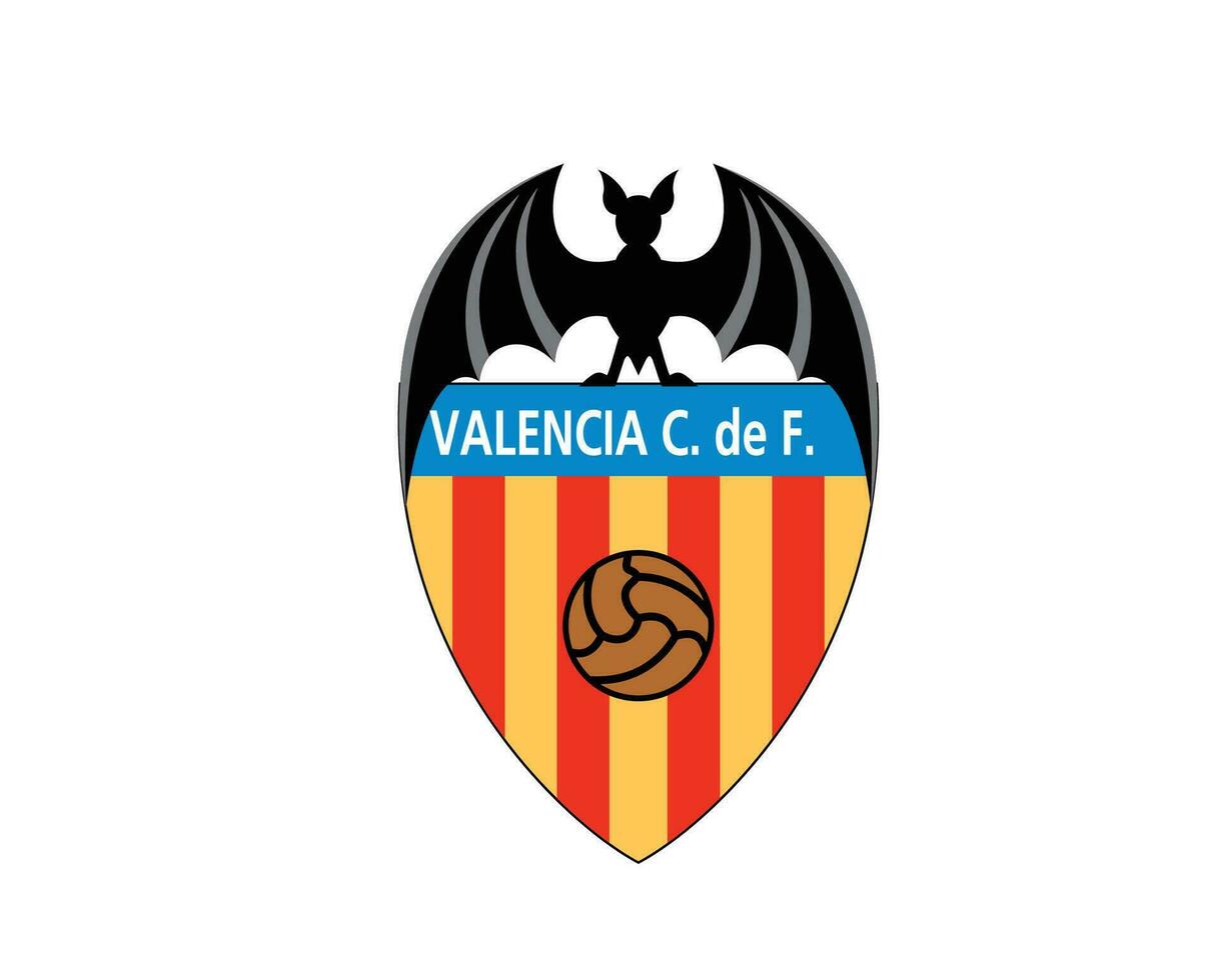 valencia klubb logotyp symbol la liga Spanien fotboll abstrakt design vektor illustration