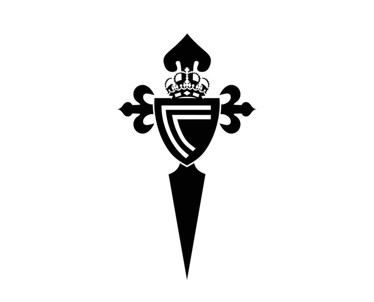 Celta de Vigo Verein Logo Symbol schwarz la liga Spanien Fußball abstrakt Design Vektor Illustration