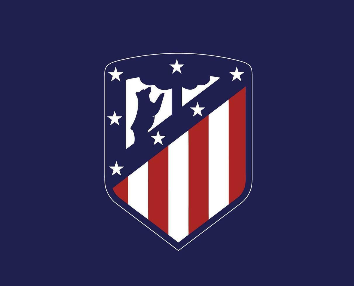 atletico de Madrid Verein Logo Symbol la liga Spanien Fußball abstrakt Design Vektor Illustration mit Blau Hintergrund