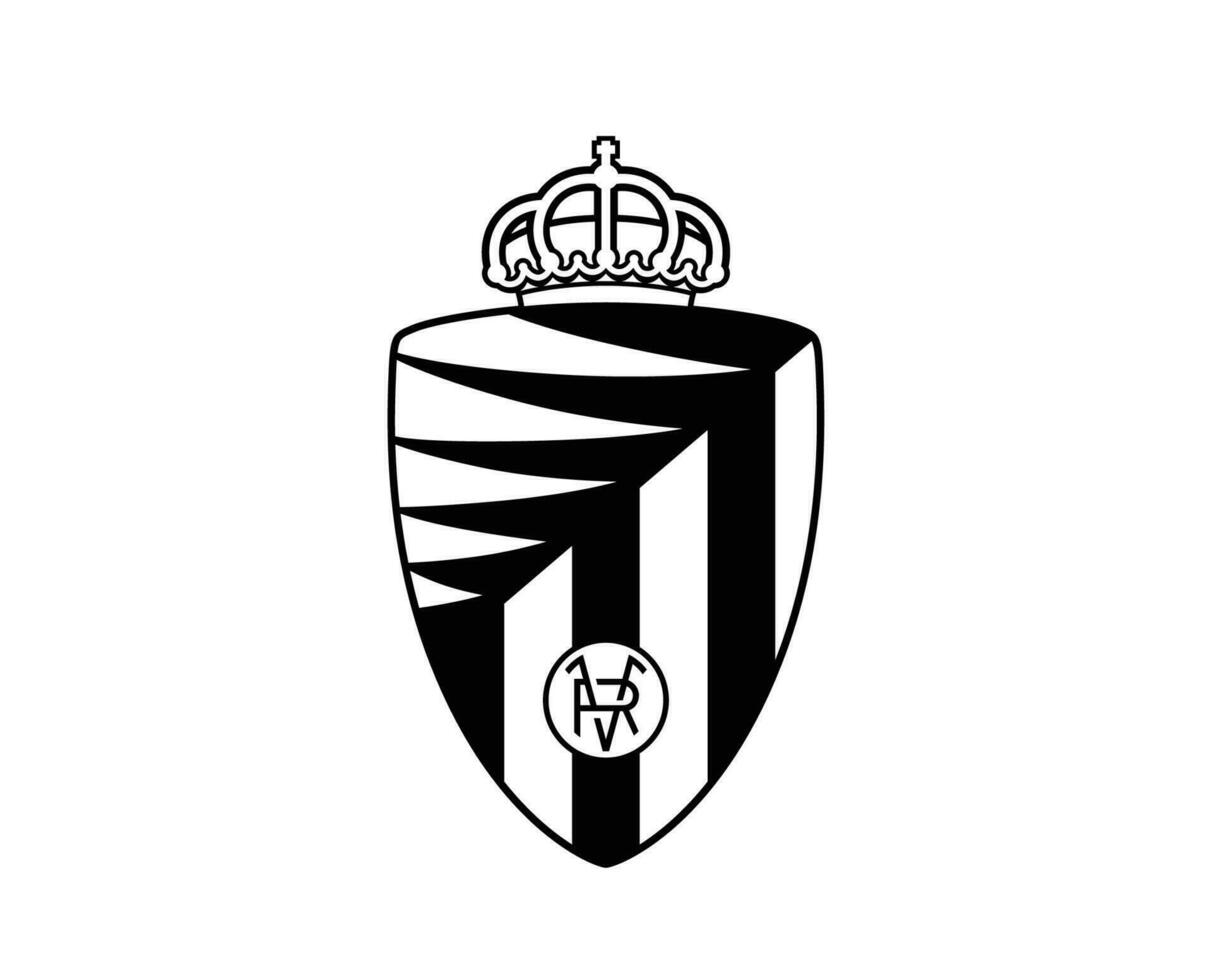 verklig valladolid klubb symbol logotyp svart la liga Spanien fotboll abstrakt design vektor illustration