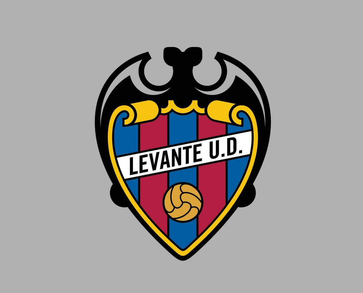 levante Verein Symbol Logo la liga Spanien Fußball abstrakt Design Vektor Illustration mit grau Hintergrund
