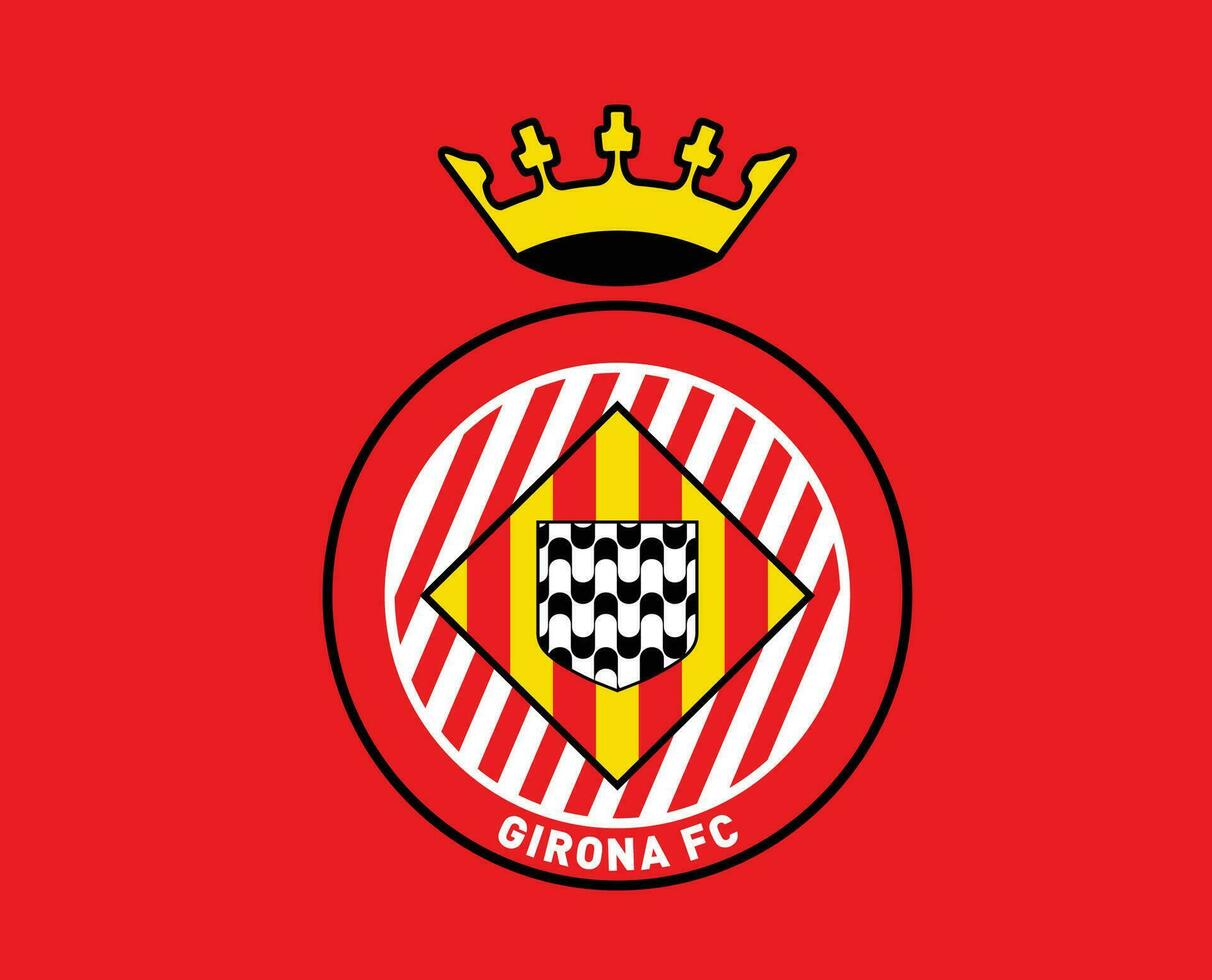 Girona Verein Symbol Logo la liga Spanien Fußball abstrakt Design Vektor Illustration mit rot Hintergrund